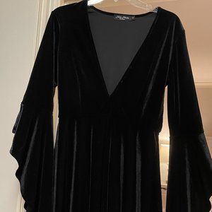 Velvet Long Sleeve Dress (S)